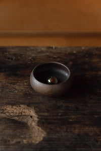 Mud Clay Incense Bowl & Brass Dome Holder