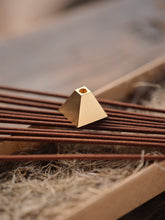 Load image into Gallery viewer, Pyramid Gold Brass Incense Stick Holder