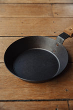Load image into Gallery viewer, Shop with Settle | Netherton Foundry - close-up on hand-spun cast iron glamping pan.