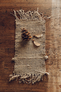 Small Raw Linen Ritual Mat