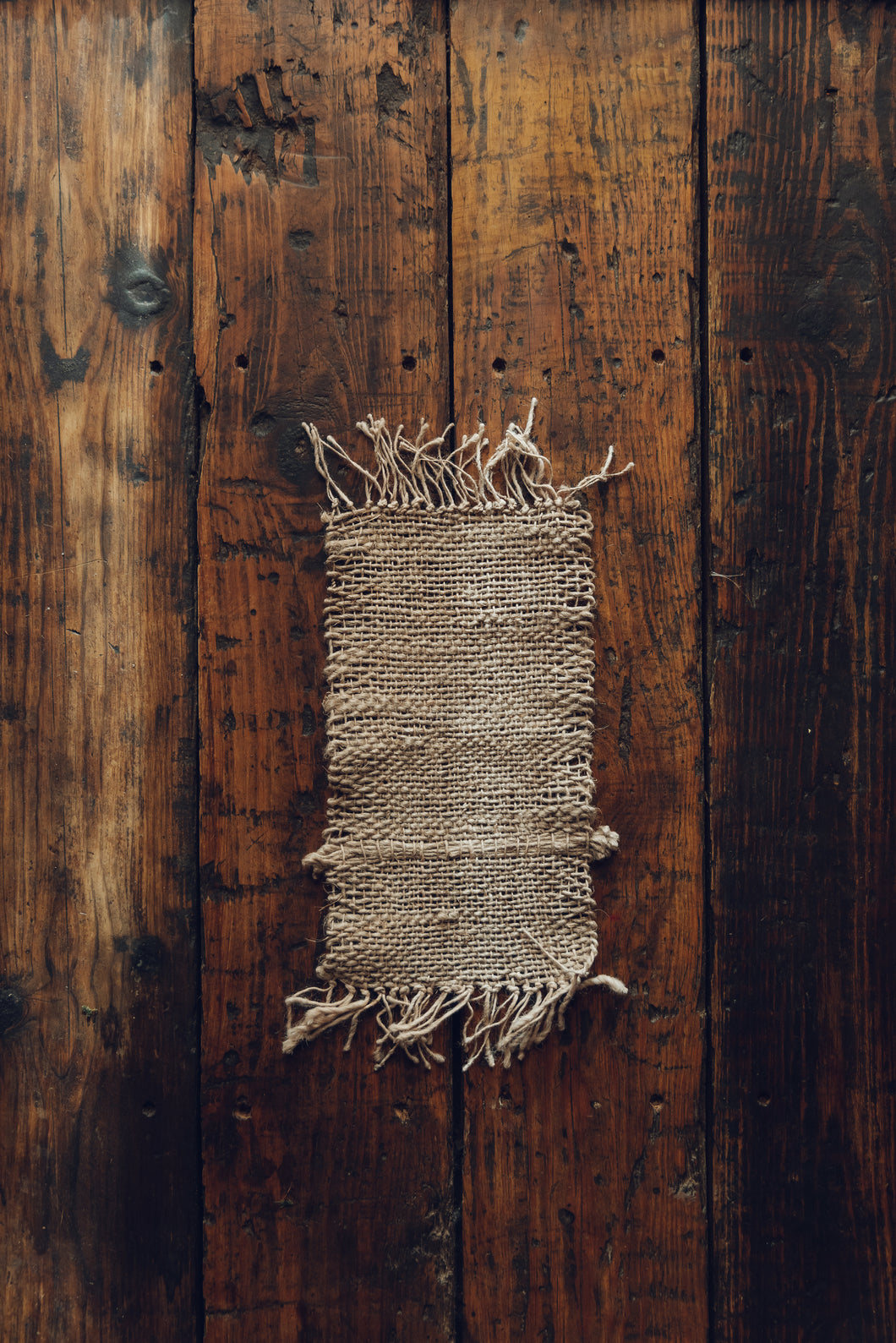 Small Raw Linen Ritual Mat