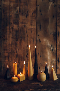 Organic Beeswax Candles - Double Cone