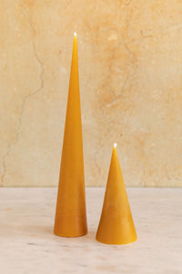 Organic Beeswax Candles - Double Cone